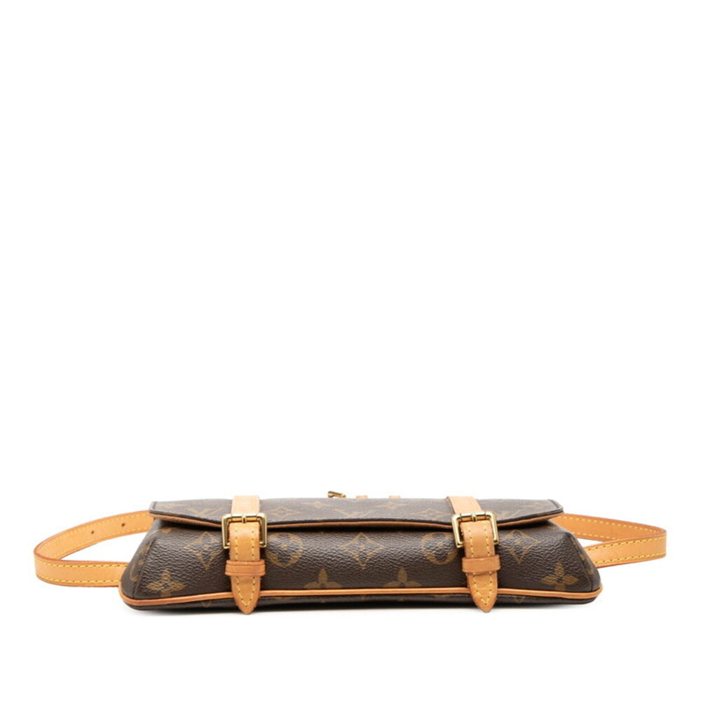 LOUIS VUITTON Brown Monogram Leather Pochette Fanny Pack - Picture 3 of 6